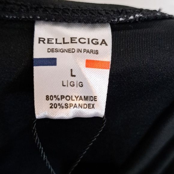 Relleciga Tummy Control Ruched Swimwear Polkadot Black Large - Picture 12 of 12